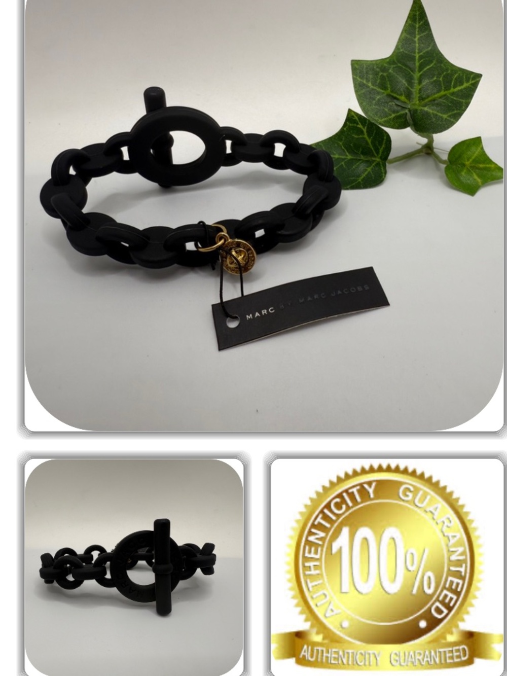 RITZY NWT- MARC JACOBS BLACK TOGGLE BRACELET!